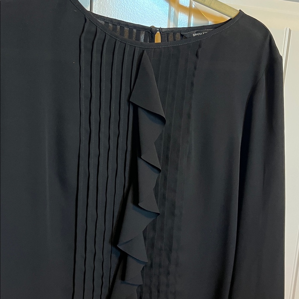 Black Ruffled Blouse - Picture 8 of 9